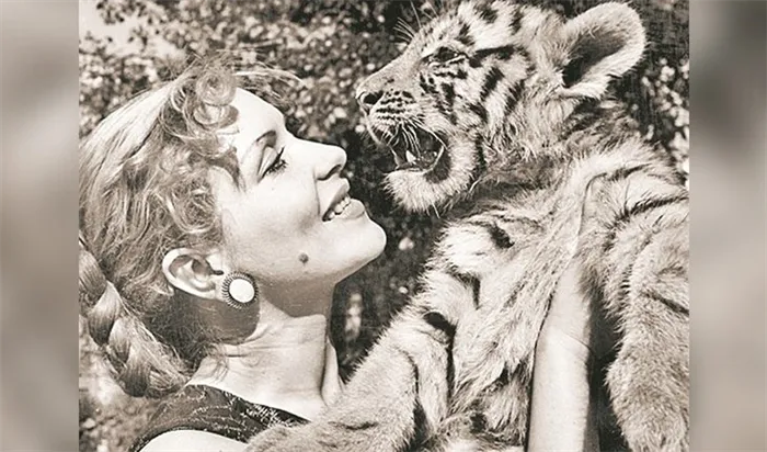 Маргарита Назарова и её тигр Пурш