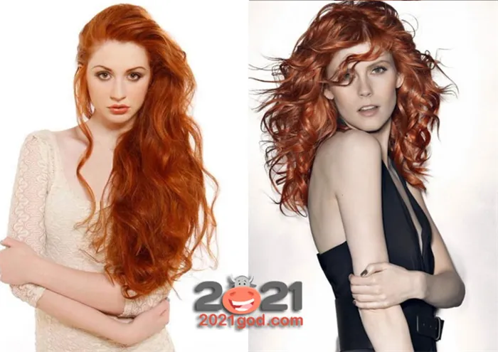 Модные оттенки рыжих волос на зиму 2020-2021 