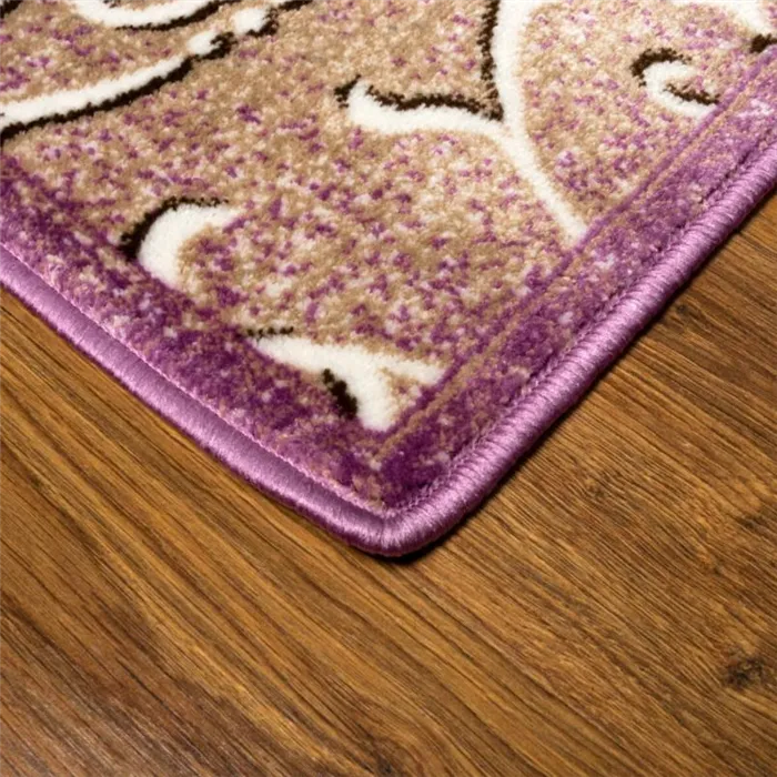 Люберецкие ковры Соло 44034-39, Серо-бежевый с фиолетовым
