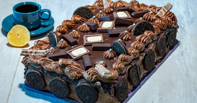 Бисквитный шоколадно ореховый торт