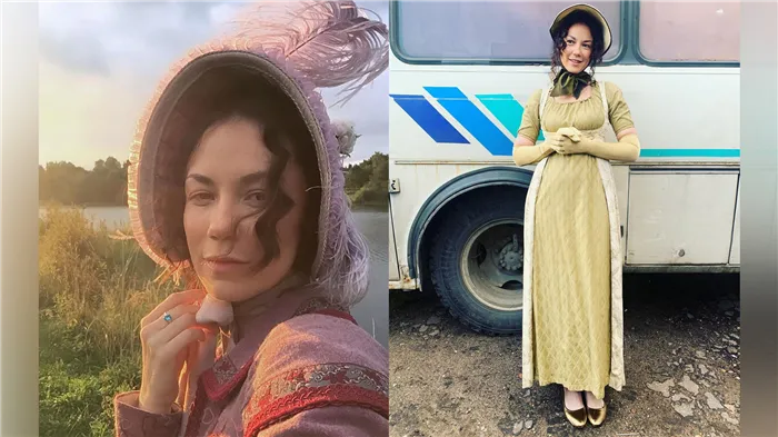 Виктория Богатырёва на съёмках сериала «Гусар»