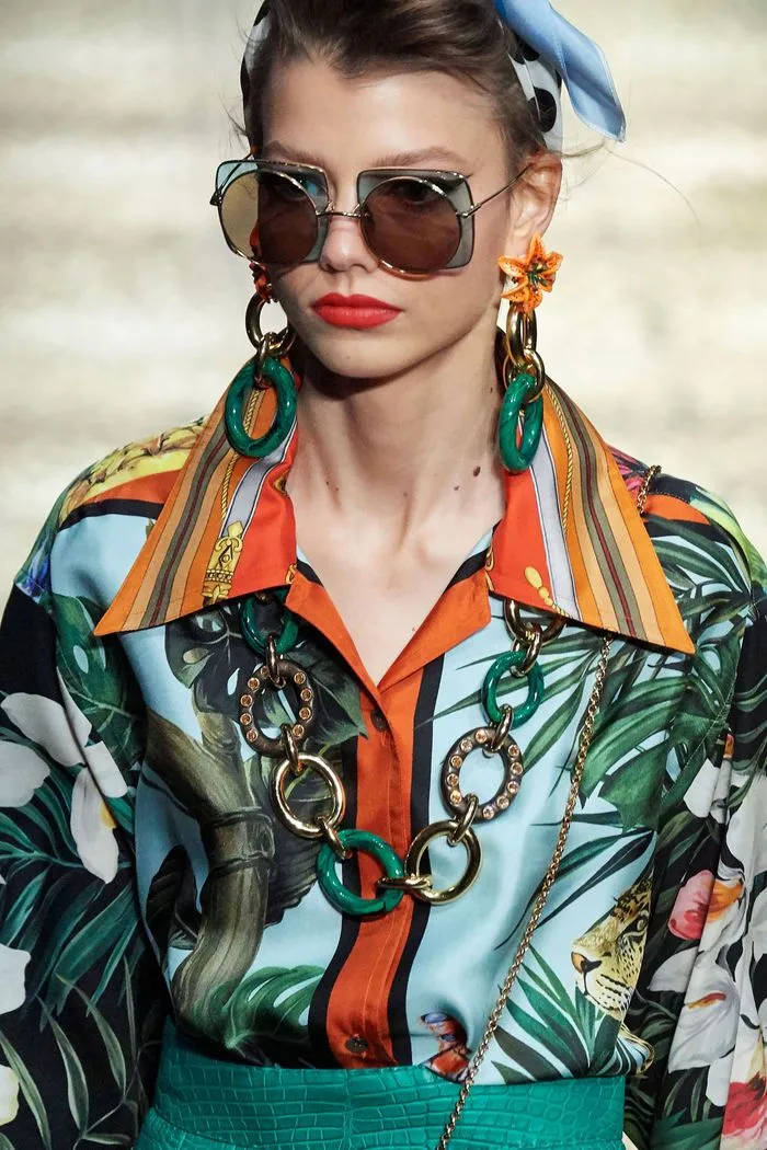 Модные солнцезащитные женские очки с двойными стеклами из коллекции 2020 Dolce & Gabbana