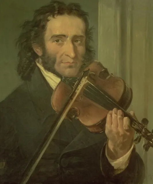 Портрет итальянского музыканта Паганини