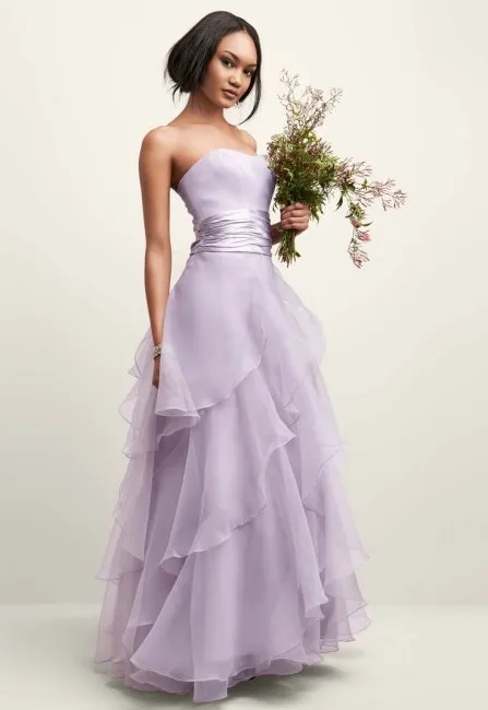 Сиреневое свадебное платье