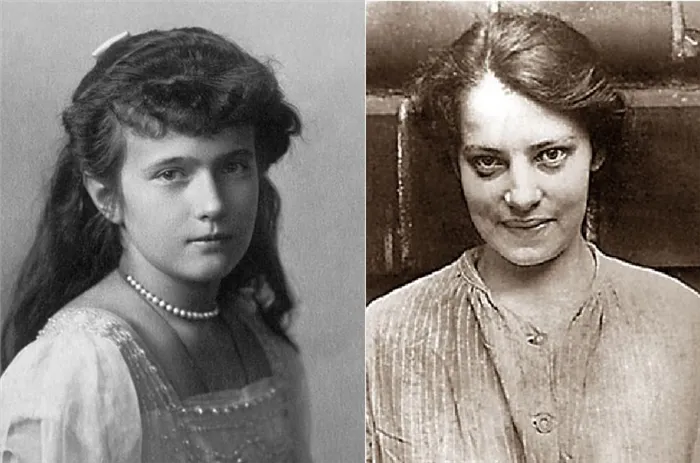 Слева - великая княжна Анастасия, справа - Анна Андерсон