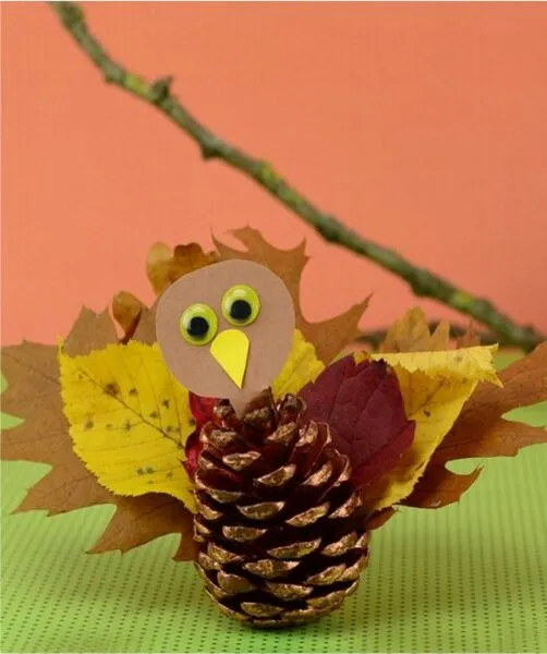 Осенние поделки из листьев своими руками (все новинки для детей детского сада и школы) этап 30