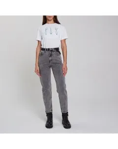 Серые джинсы с вышивкой на кармане Akhmadullina dreams