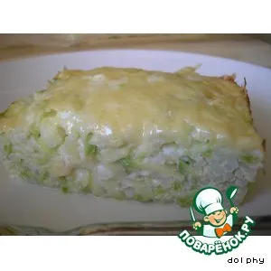 Рецепт: Запеканка из риса и кабачков