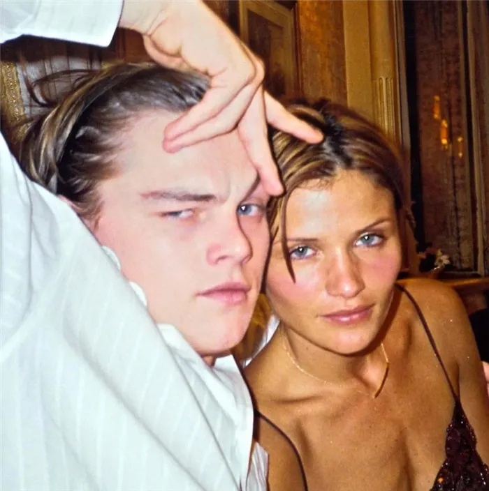 актер Леонардо Ди Каприо (Leonardo DiCaprio) и его первая любовь фотомодель Хелена Кристенсен.