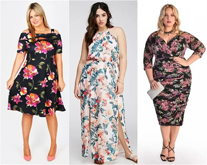 Платье в цветочек: выбор фасона и ткани, варианты нарядов с крупным и мелким принтом, модели с фото