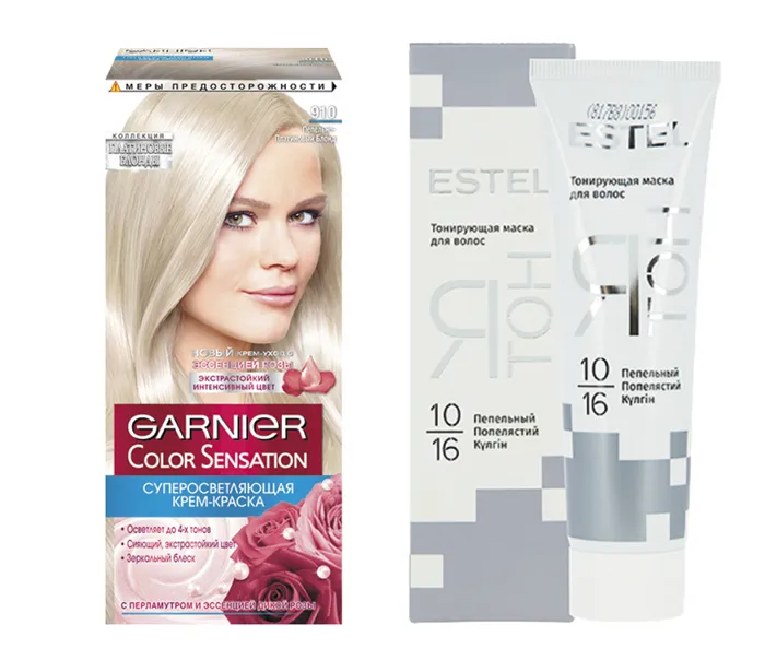 Краска для волос Garnier Color Sensation тон 910 (Пепельно-серебристый блонд)