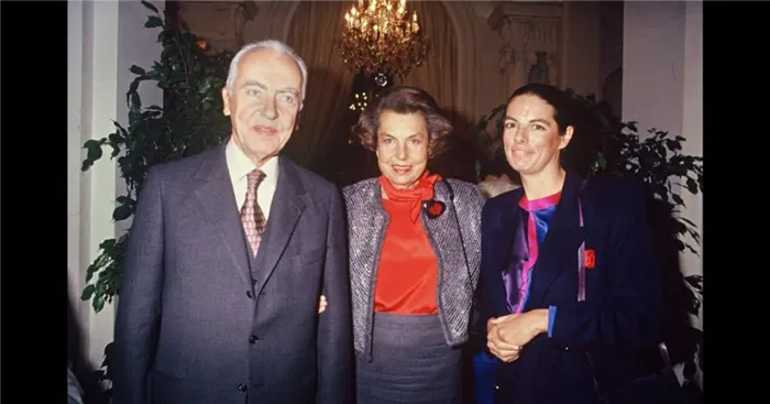 Франсуаза с матерью Лилиан и с отцом Андре