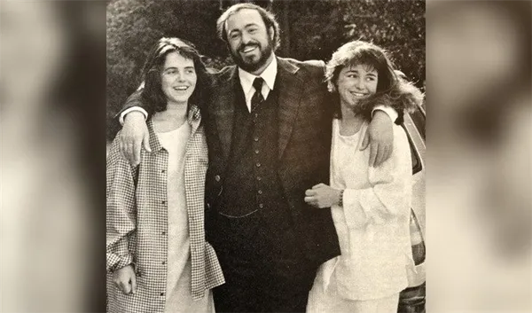 Лучано Паваротти и его дочери Джулиана и Кристина