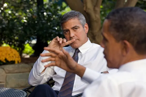 Джордж Клуни и Барак Обама
