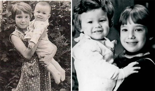Шамиль Хаматов в детстве с сестрой