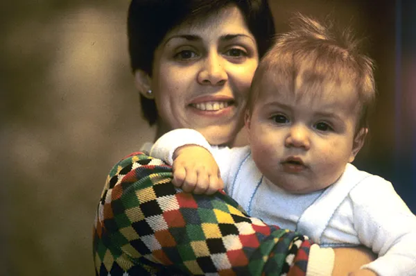 Ирина Роднина с сыном Александром, 1979 г.