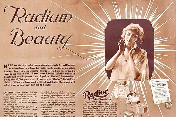 Реклама радиоактивной косметики (1918)