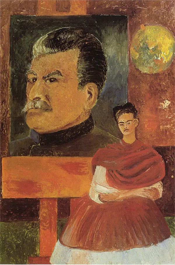 Фрида Кало «Фрида перед портретом Сталина».