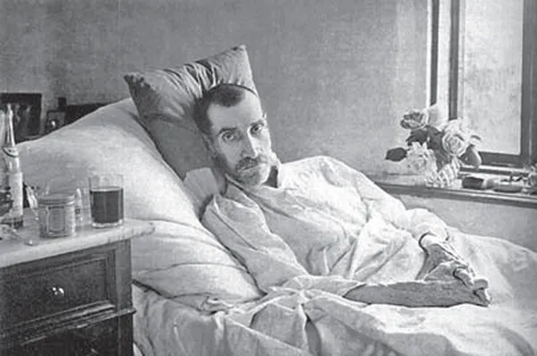 Александр Грин на смертном одре, Крым, 1932 год