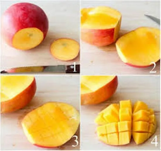 как нарезать манго без косточки