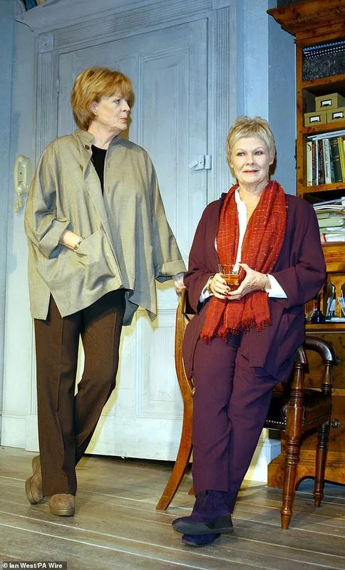 Dame Maggie Smith and Dame Judi Dench during rehearsals for their play